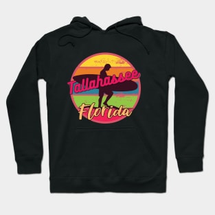 Tallahassee Florida Surfing Retro Sunset Hoodie